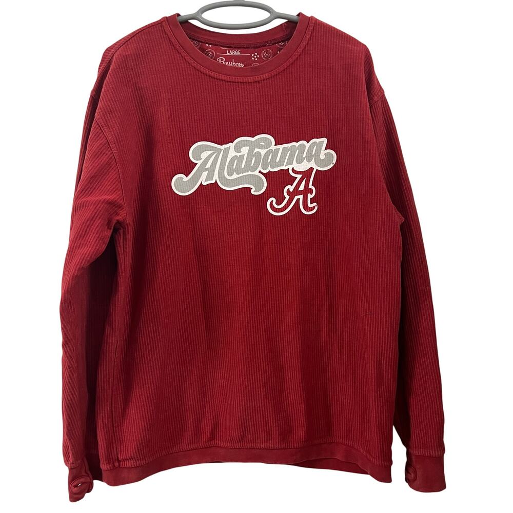 Ala Crimson Tide Pressbox Comfy Cord L Oversized Crewneck Sweatshirt Pullover